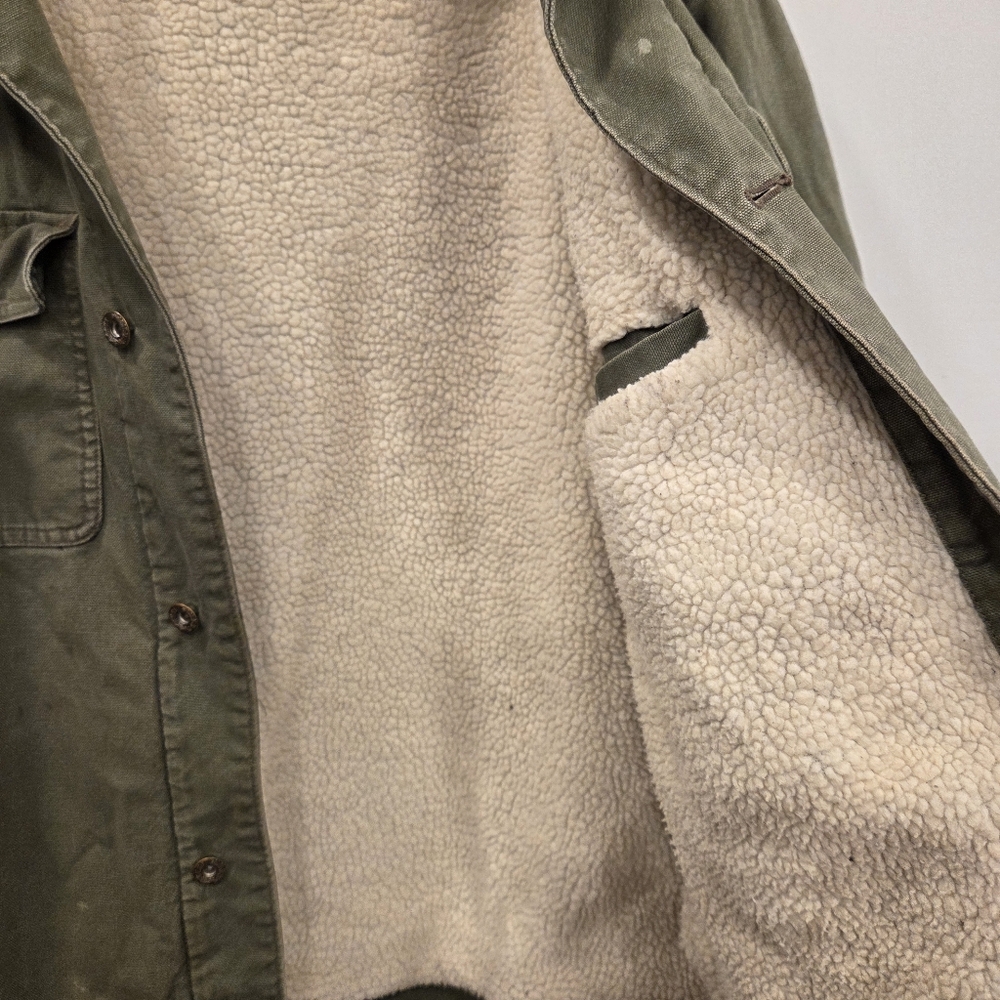 Woolrich Vintage 90s Sherpa Lined Barn Chore Jacket XL - Picture 6 of 12